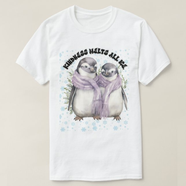 T-Shirt do Pinguim e Filho - "Bondade M (Frente do Design)