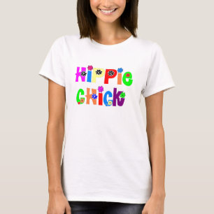 T-shirt do pintinho do Hippie das mulheres