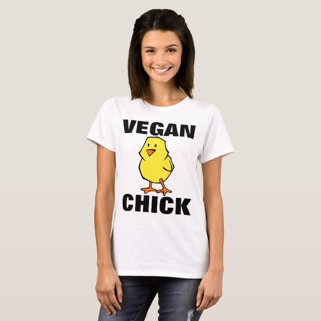 T-shirt do PINTINHO do VEGAN (Frente Completa)