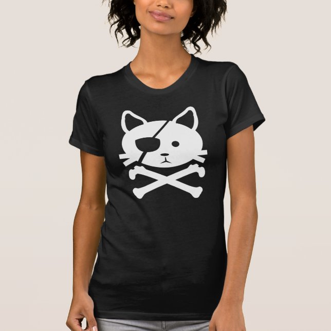 T-shirt do pirata do gato (Frente)