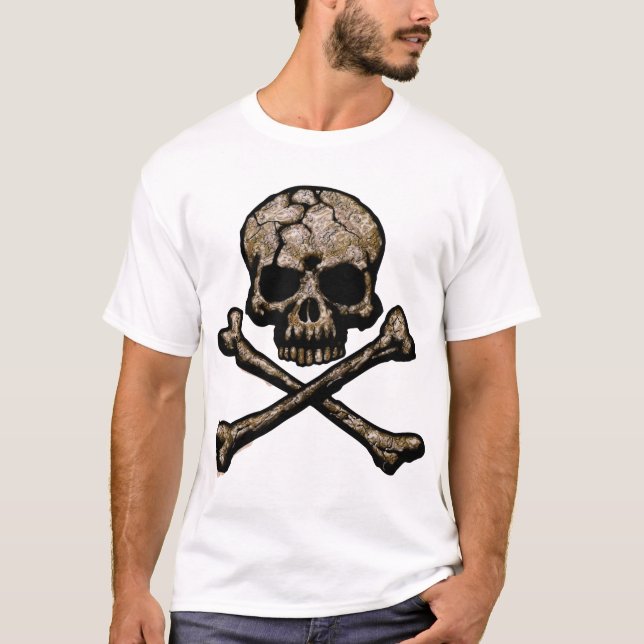 T-shirt do pirata dos Crânio-N-Ossos (Frente)