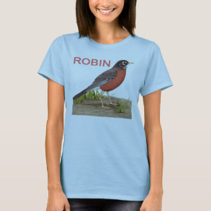 T-shirt do pisco de peito vermelho