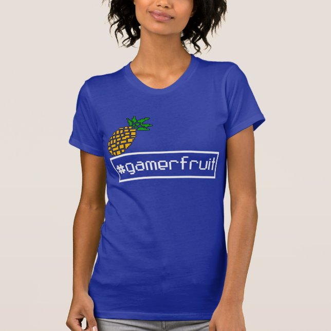 T-shirt do pixel das mulheres de GamerFruit (Frente)