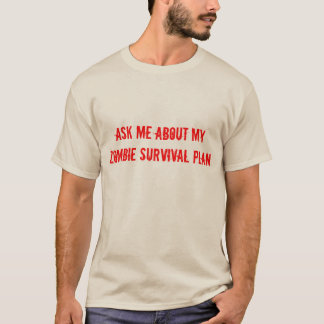 T-shirt do plano da sobrevivência do zombi