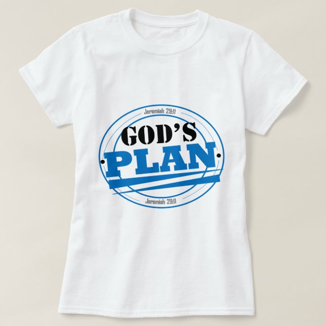 T-shirt do plano do deus (Frente do Design)