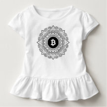 T-shirt do plissado de BITCOIN/HENNA-Girl