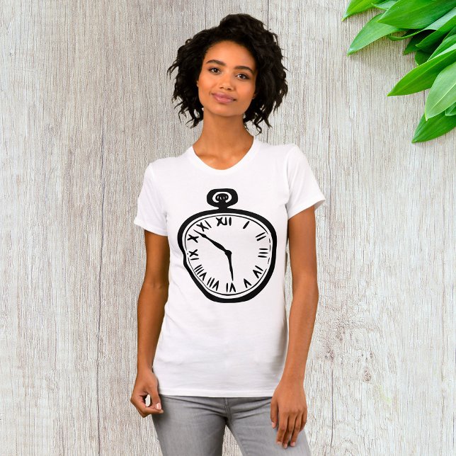 T-Shirt do Pocket Watch Mulheres (Criador carregado)