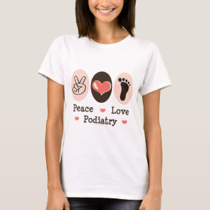 T-shirt do Podiatrist do Podiatry do amor da paz