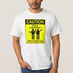 T-shirt do ponto de verificação do cuidado TSA