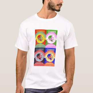 T-shirt do pop art de Barack 08