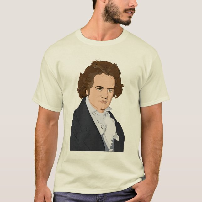 T-shirt do pop art de Beethoven (Frente)
