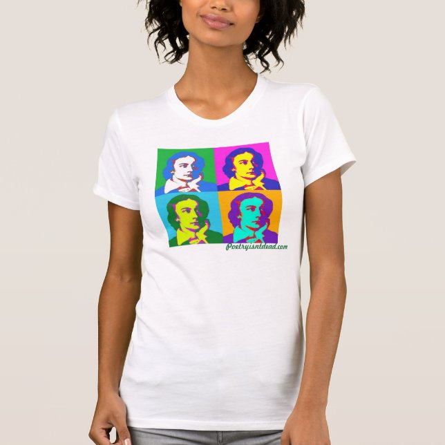 T-shirt do pop art de Keats (marinho) (Frente)