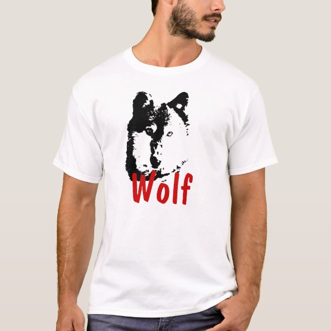 T-shirt do pop Art Wolf (Frente)