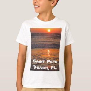 T-shirt do por do sol da praia do St. Pete