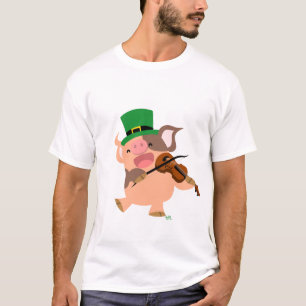 T-shirt do porco do violinista do Dia de São
