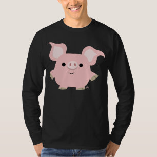 T-shirt do porco dos desenhos animados de Shorty