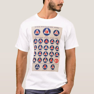 T-shirt do poster da defesa civil WWII