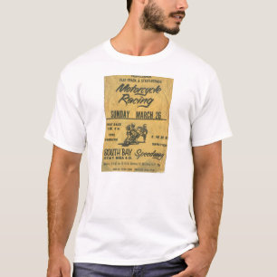T-shirt do poster da raça da motocicleta do