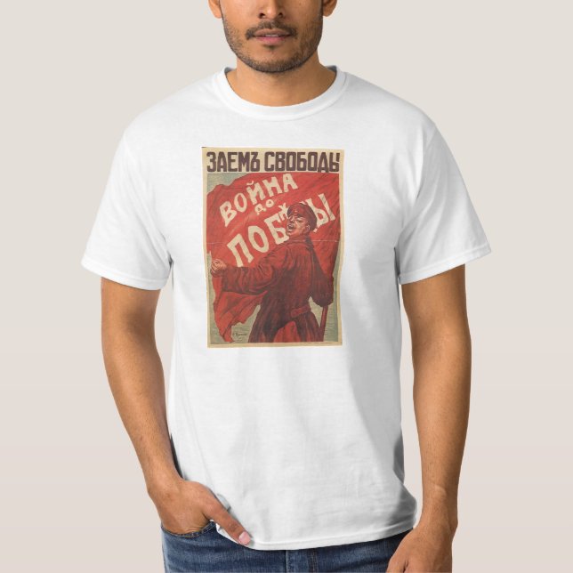 T-shirt do poster do russo WWII (Frente)