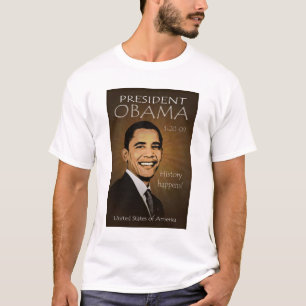 T-shirt do presidente Obama Grunge Esfarrapar
