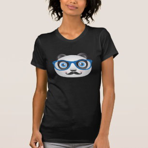 T-shirt do preto da panda do hipster