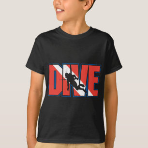 T-shirt do preto do mergulho do MERGULHADOR