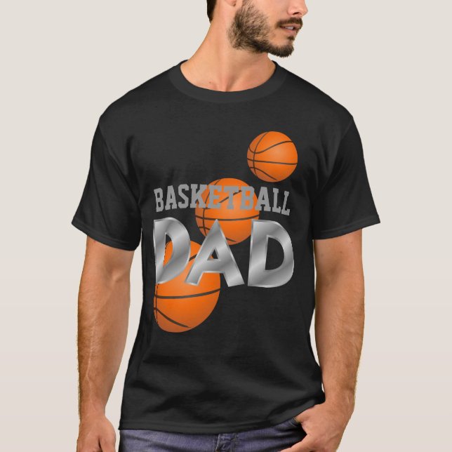T-shirt do preto do PAI do basquetebol (Frente)
