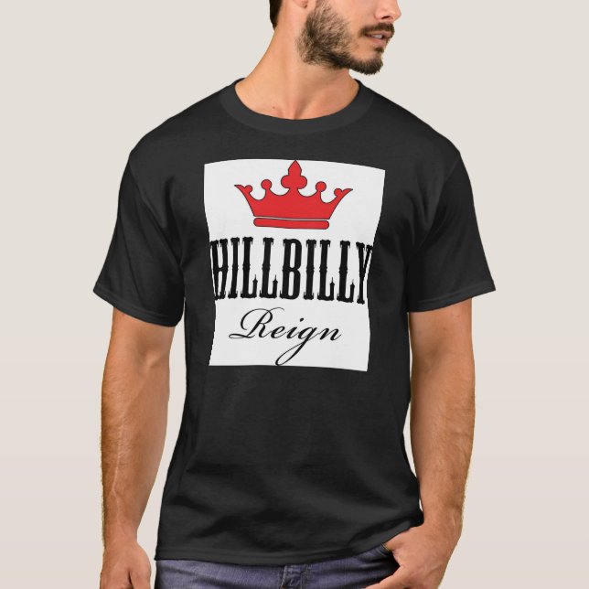 T-shirt do preto do reino do Hillbilly (Frente)