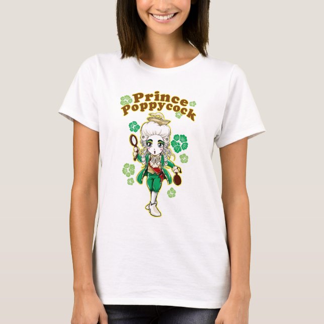 T-shirt do príncipe Poppycock Figaro Chibi Boneca (Frente)