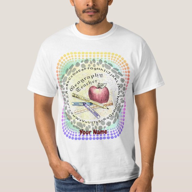 t-shirt do professor de Geografia (Frente)