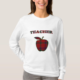 T-shirt do professor de maçãs xadrezes
