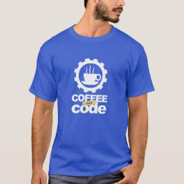 t-shirt do programador: café e código