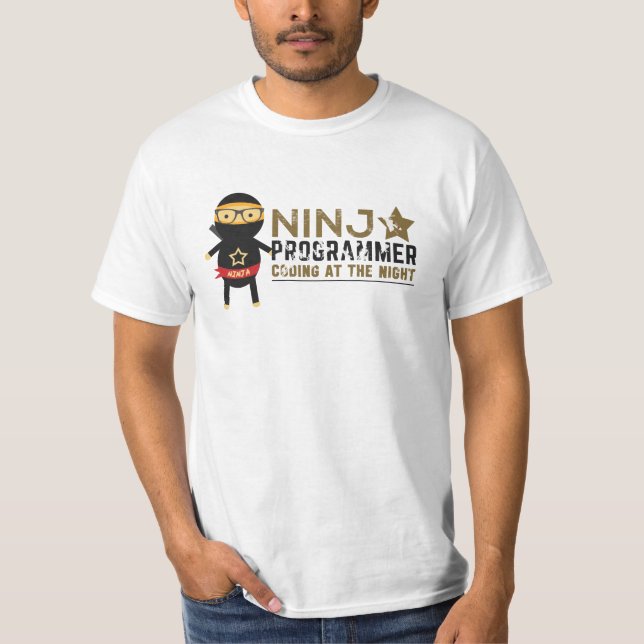 T-shirt do programador: Programador de Ninja (Frente)