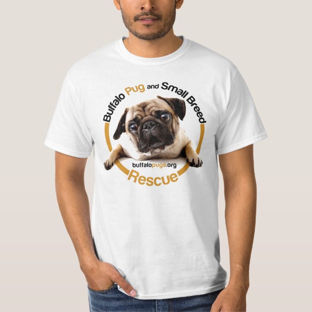 T-shirt do Pug do búfalo (Frente)