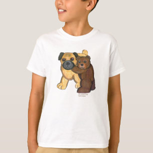 T-shirt do Pug e do urso