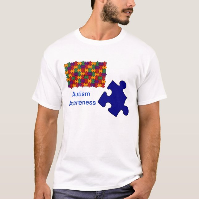 T-shirt do quebra-cabeça da consciência do autismo (Frente)