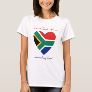T-shirt do querido da bandeira de África do Sul