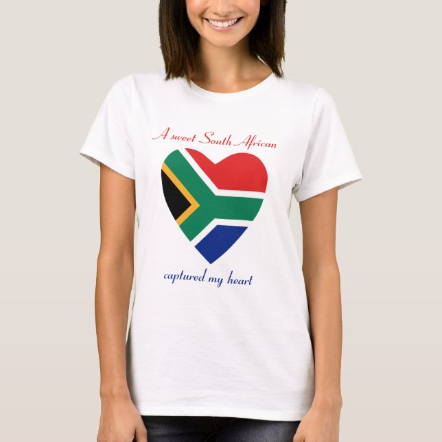 T-shirt do querido da bandeira de África do Sul (Frente)