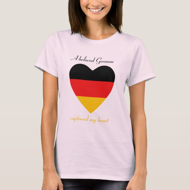 T-shirt do querido da bandeira de Alemanha (Frente)