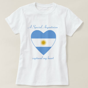 T-shirt do querido da bandeira de Argentina