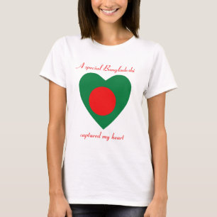 T-shirt do querido da bandeira de Bangladesh