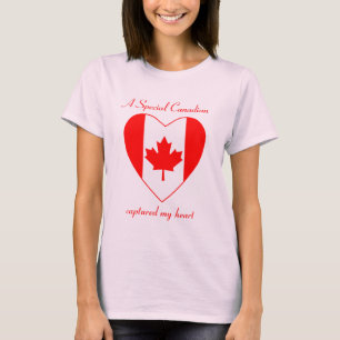 T-shirt do querido da bandeira de Canadá