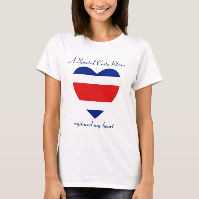 T-shirt do querido da bandeira de Costa Rica (Frente)