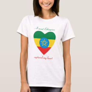 T-shirt do querido da bandeira de Etiópia