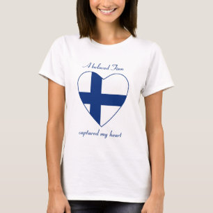 T-shirt do querido da bandeira de Finlandia