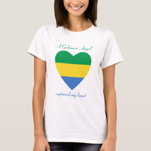 T-shirt do querido da bandeira de Gabon
