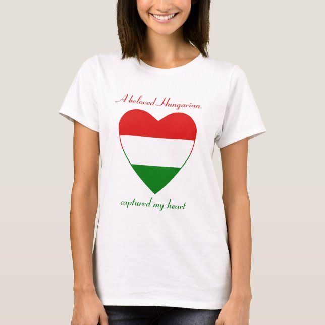 T-shirt do querido da bandeira de Hungria (Frente)