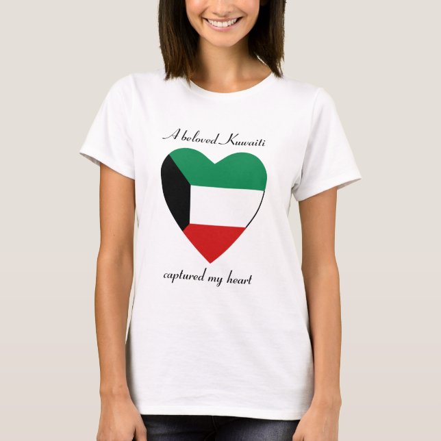 T-shirt do querido da bandeira de Kuwait (Frente)