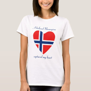 T-shirt do querido da bandeira de Noruega
