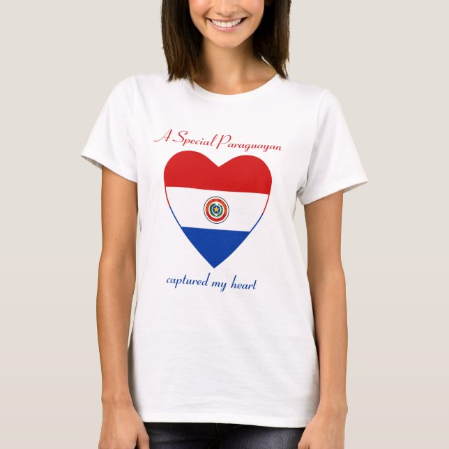 T-shirt do querido da bandeira de Paraguai (Frente)